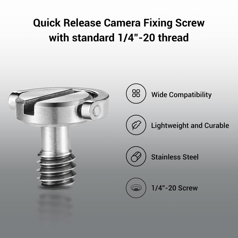 SMALLRIG Camera Mounting Screw with D Shaft D-ring 1/4"-20 Mounting