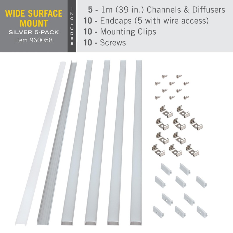 Armacost Lighting Recess Drywall Mount LED Tape Light Accessory Pack,