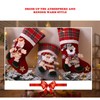 MJARTORIA Christmas Stocking Set of 4 with Santa Claus Snowman