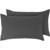 Egyptian Cotton 200 Thread Count Pillow Cases 2 Pack (Charcoal