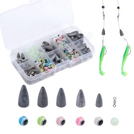 Goture Fishing Accessories, Texas Rig, Carp Rig, Carp Assembly, Carolina Rig, Fishing Lead Set, Swivel Fishing, Fishing Hooks, Carp Lead, Beads for Fishing, 469 Pieces / 381 Pieces / 182 Pieces