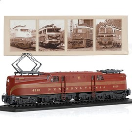 Risopen 1:87 Scale 1941 Class GG1 4910 Train Model Set Alloy Metal Die cast with Plastic Train Model Set Static Finished Locomotive Train Track Model Collection Gift for Kid Adult Boy