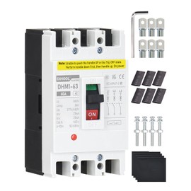 DIHOOL Industrial Miniature Circuit Breaker 3 Pole 60 Amp 277/480V AC, Thermal Magnetic Trip,AC Disconnect Switch MCB
