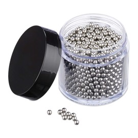 Relaxdays Cleaning beads, 1000 pieces, stainless steel, cleaning bottles, carafes, decanters and vases, cleaning beads, silver