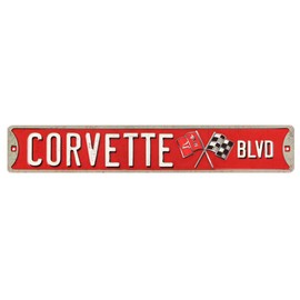 Open Road Brands Corvette Boulevard Tin Street Sign