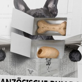 printplanet Dog Advent Calendar with Treats - Motif I Love French Bulldog - Christmas Calendar for Dogs - 2023