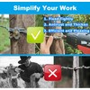 Bytcew 100 Pcs Fencing Fasteners Post Screw with Wire Fixer,