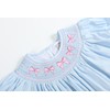 Lil cactus Blue and Pink Bow Smocked Bishop Dress, 6-12