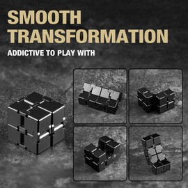 Metal Infinity Fidget Cube Toy for Adults,Cool Home Office Classroom Traval Desk Gadgets Gifts for ADHD ADD Autism and Stress Anxiety Relief.