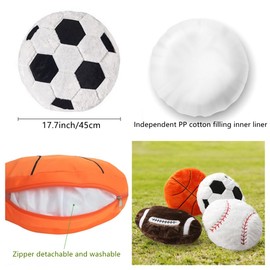 NatureMan 45 cm Football Throw Cushion Soft Filled Cushion Sports Toy Cushion Soft Durable Sports Toy for Sofa Home Decoration and Children's Birthday Gifts