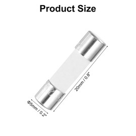 MECCANIXITY 8Pcs Time Delay Fuse Ceramic Fuses Tube 5mm x 20mm 250V 15A Slow Blow Fuse Repair Circuit Boards,Lighting Equipment, Instrumentation,Home Appliance