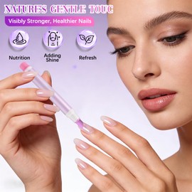 2 Packs 2-in-1 Cuticle Oil Pen with Ceramic Cuticle Pusher, Portable Manicure Cuticle Oil Pen for Daily Nail and Cuticle Care, Natural Moisturizing Nail Treatment for Daily Manicure Routine