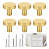 Wekuw Pack of 6 Cabinet Knobs, Furniture Knobs, Brass Drawer