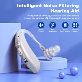 K&FCOPTEE Behind The Ear Invisible Digital 1 PCS Hearing Aids Rechargeable For Hearing Los