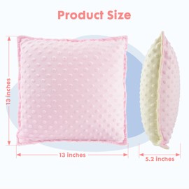 Bmag Sensory Vibrating Pillow for Autistic Kids and Adults, 13” x 13” Sensory Pressure Activated with Textured Therapy Stimulation Bumps Relief Stress Item for Toddler - Pink and Yellow