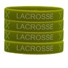 LAX Lacrosse Wristband Silicone Bracelet (4-Pack) - LACROSSE Sticks (Olive)