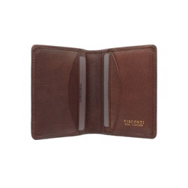 VISCONTI Tuscany Collection Camper Leather Card Holder - RFID Protection TSC40 Tan