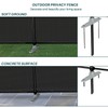 Bynbbur 6'x12' Black Outdoor Divider Privacy Fence with Iron Poles