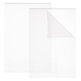 BENECREAT 2 Packs 21x31.7cm Clear Acrylic Cutting Pads, Acrylic Plastic Sheet for Die Cutting Work, 3mm Thick