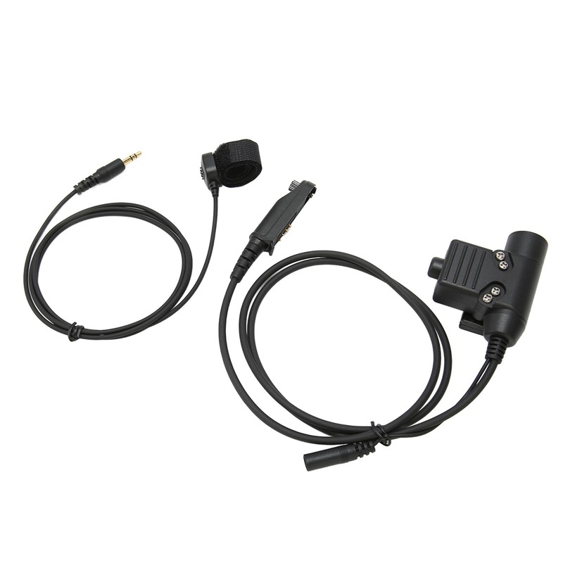 U94 PTT Adapter Cable Walkie Talkie Headset Adapter with Key