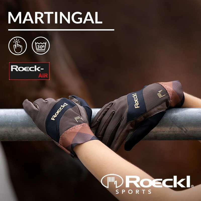 Roeckl Sports Martingale Riding Gloves Leisure Summer Gloves Brown 7.5