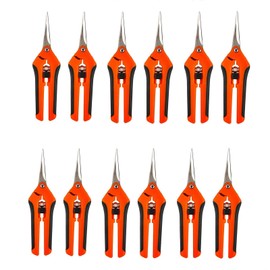 12 PCS Gardening Scissors 6.5 Inch Pruning Shears, Hand Pruner, Garden Trimming Scissors, Hand Pruning Snips with Stainless Steel Blades, Flower Cutters, Leaf Trimmer