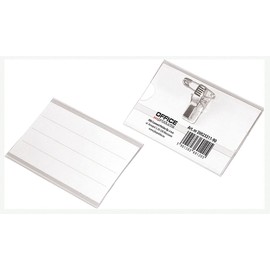 OFFICER PRODUCTS 20023311-90 Plastic Name Badge Holder with Insert Tags with Combination Holder: Pin & Clip/ID Card Holder/Business Cards/Pack of 50