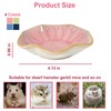 4PCS Ceramic Hamster Food Dish,Lotus Leaf Guinea Pig Food Bowls