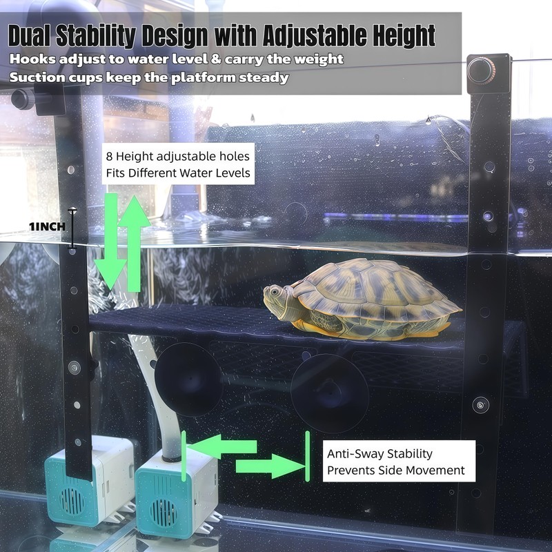 Large Turtle Basking Platform,11in*11in*1.6in, Heavy Duty