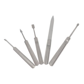 IWOWHERO 5pcs Essential Manicure Tools of Dead Skin Forks Cuticle Removers Nail Buffing for Home Salon