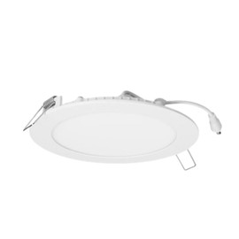 Meridian LED Slim Recessed Spotlight Flat Panel Ceiling Downlight Round IP20 Rated of Indoor use: offices, hotels, hospitals, supermarkets, buildings (6W - Nature White - 125mm, Pack 1)