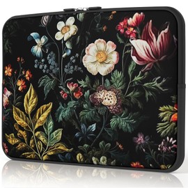 iLeadon Laptop Sleeve Case for MacBook Pro 14 Inch & MacBook Air 13 Inch Slim Protective Computer case, Water-Resistant Laptop Sleeve Compatible with Dell, HP Notebook (Vintage Floral)
