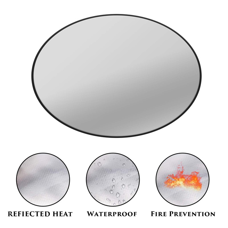 AIEX 24 Inch Round Ember Fire Pit Mat, Fire Resistant