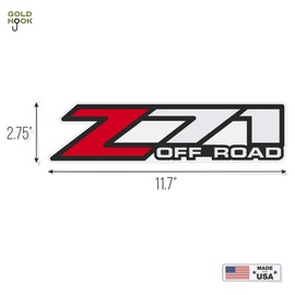 GOLD HOOK Z71 Off Road Decals Stickers fit Chevy Silverado - F (2001-2006) Bed Side 1500 2500 HD Premium Series (Metallic Finish)