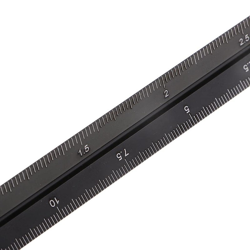 Abbraccia 6 Aluminum Triangular Metric Scale Ruler for Engineer, 15cm