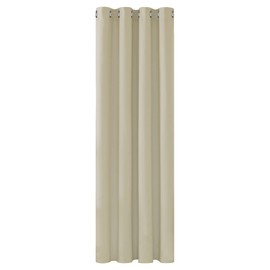 Deconovo Thermal Insulated Blackout Curtain Eyelet Curtain for Kitchen 52"x 84" Beige 1 PANEL