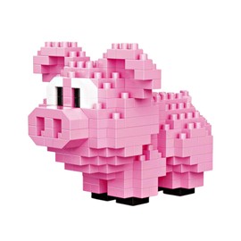 NOOLY Children's Adult Animal Mini Building Blocks Set for Home and Office Decoration KLJM-10 (Piggy, 270 Pieces)