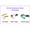 Autobahn88 Motorcycle Footpeg (Front/Rider - GP-Type with 25mm-Extension), compatible with