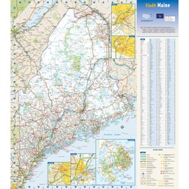 Maine State Wall Map - 18.5" x 20.75" Laminated