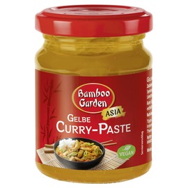 Bamboo Garden - Gelbe Currypaste , Aus natürlichen Zutaten , Optimal für thailändische Curry-Gerichte , 1 x 125 g