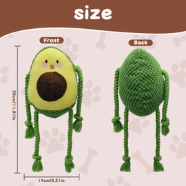 FLUFFY TAIL Squeaky Dog Toys to Keep Them Busy Squeaky Dog Toys with Soft Fabric, for Small, Medium, and Large Dogs for Daily Interaction, Companion Training 1Pcs (Avocado)