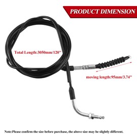 JOYYANGFANG 121" Throttle Cable Universal Fit for Go Kart Go Cart 150cc 250cc GK-28A Sunl Spyder