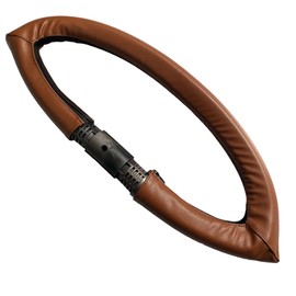 Pram Handle Cover PU Leather Compatible with Stokke Xplory V4 / V5 Stroller Removable Stroller Handle Sleeve with Zipper Opening Dustproof Water Resistant (Brown)