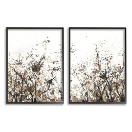 Stupell Industries Watercolor Field of Grassy Weeds Brown Tan Painting Wall Art, 2pc, Each 16 x 20, Beige