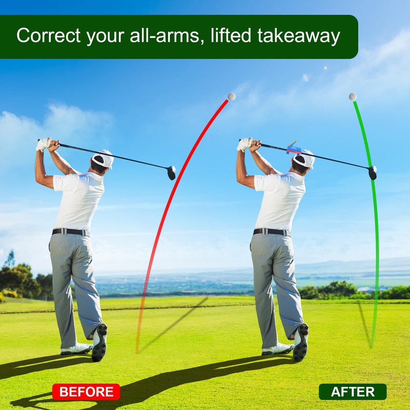Vzpeun Golf Swing Trainer Aid- Golf GripTraining Direction Guides, Golf