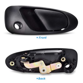 FAERSI Exterior Outside Door Handle Front Driver & Passenger Side for Honda Civic & Civic Del Sol, 1992 1993 1994 1995 Civic & 1993-1997 Civic Del Sol 72180SR3J02ZD 72140SR3J02ZD