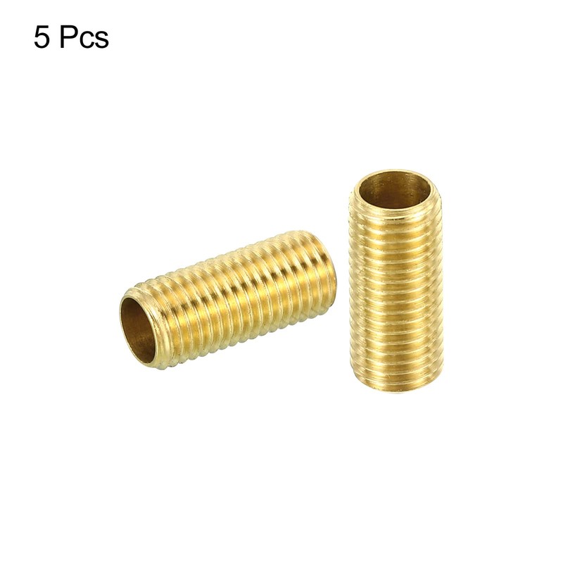 PATIKIL M8 Fine Thread Lamp Pipe, 5 Pack 18mm Threaded