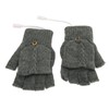 USB Warmer Heated Gloves Flip Half Fingerless Electronic Knitted Hand