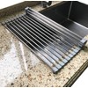 Tomorotec Roll Up Dish Drying Rack Over The Sink Grey