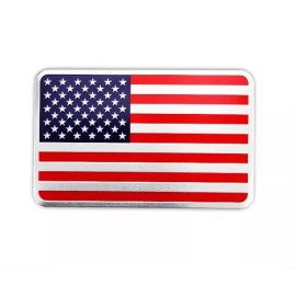 SNA Trading Co. 3D Metal American Flag Emblem Decal USA Blue, Red Line Forward and Back Designs - Traditional